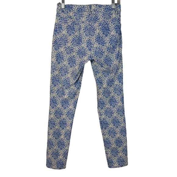 J. McLaughlin Blue & White Printed Lexi Jeans Size 2 EUC - Picture 2 of 6
